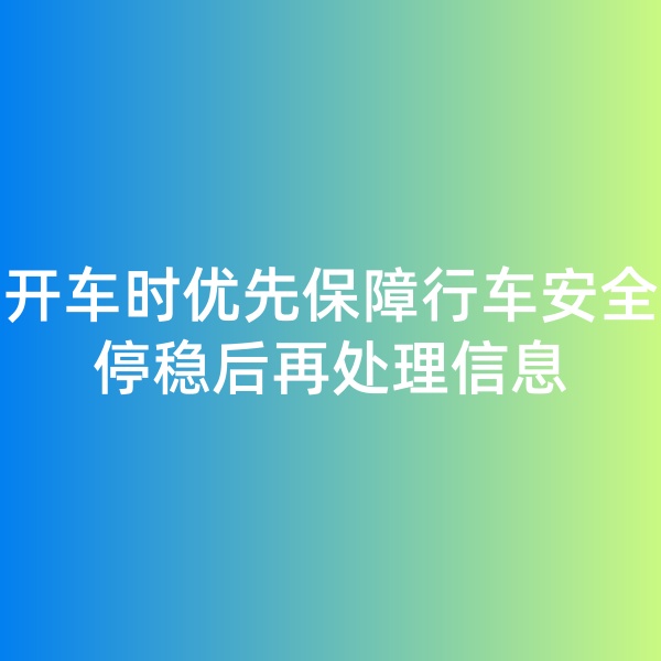 鈀碳回收,開車時優(yōu)先保障行車安全，停穩(wěn)后再處理信息